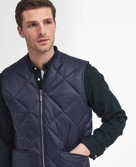 Large Box Quilted Liner Navy