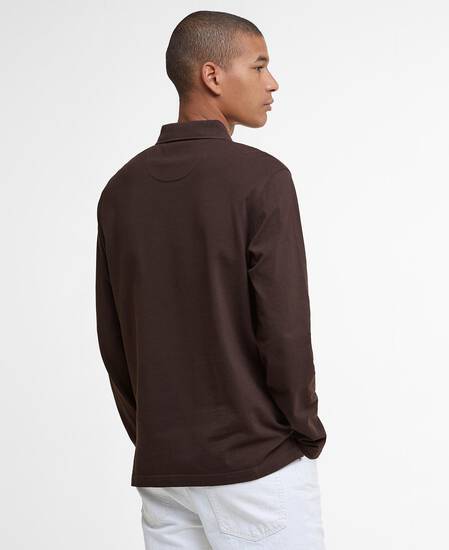 Blaine Tartan Long-Sleeved Polo Shirt Dark Oak