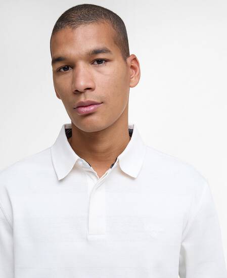Waketown Tailored Long-Sleeved Polo Shirt Whisper White
