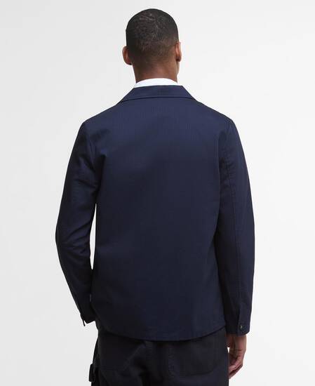 Bayview Herringbone Overshirt Navy