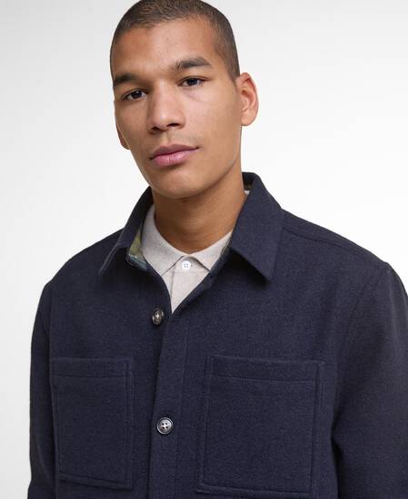 Marlow Tailored Overshirt Navy Marl