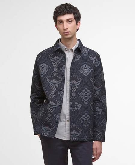 Waterhouse Regular Jacquard Overshirt Navy
