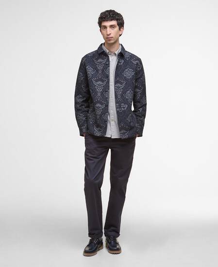 Waterhouse Regular Jacquard Overshirt Navy