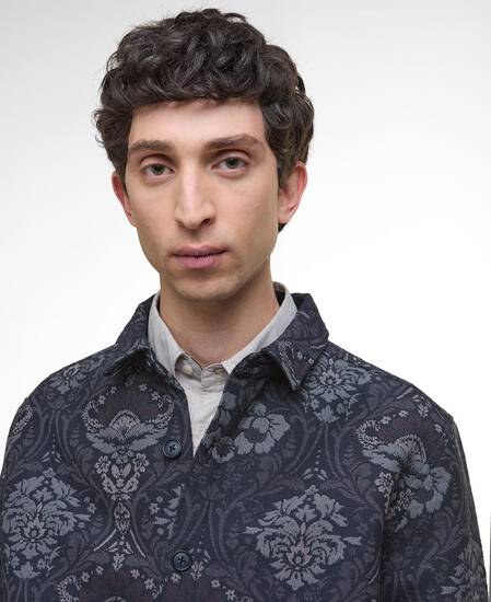 Waterhouse Regular Jacquard Overshirt Navy