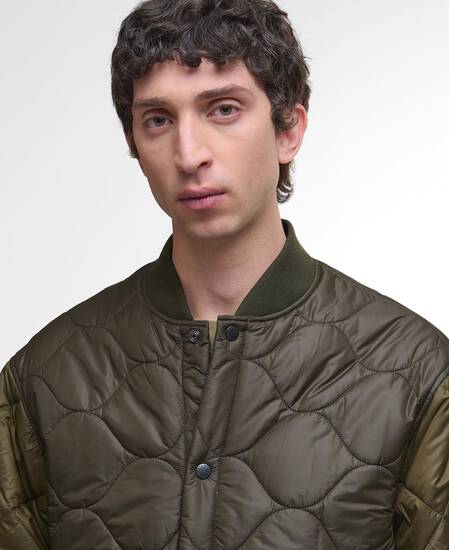 Cording Quilted Jacket Army Green