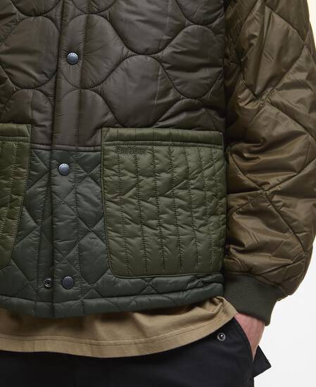 Cording Quilted Jacket Army Green
