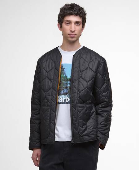 Re-Engineered Utility Liddesdale Quilted Jacket Black