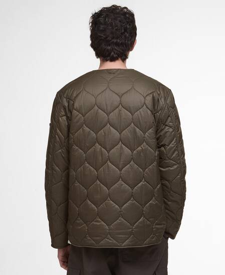 Re-Engineered Utility Liddesdale Quilted Jacket Dark Olive