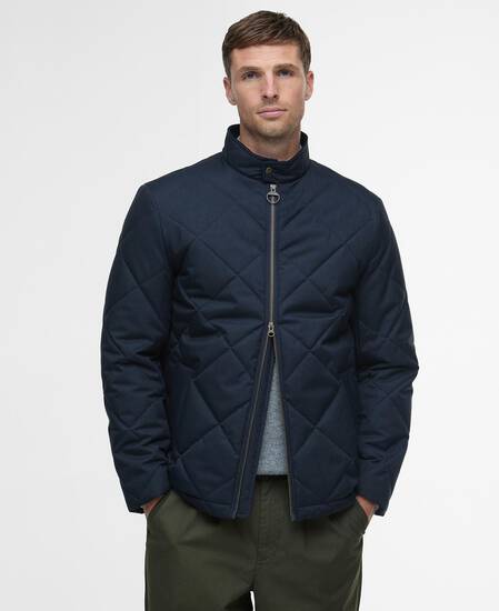 City Harrington Quilted Jacket Navy
