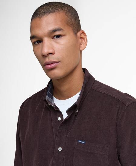 Ramsey Tailored Long-Sleeved Shirt Dark Oak