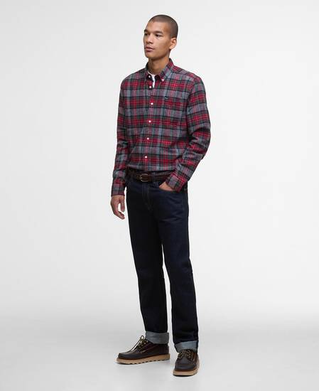 Ashroad Tailored Long-Sleeved Shirt Red