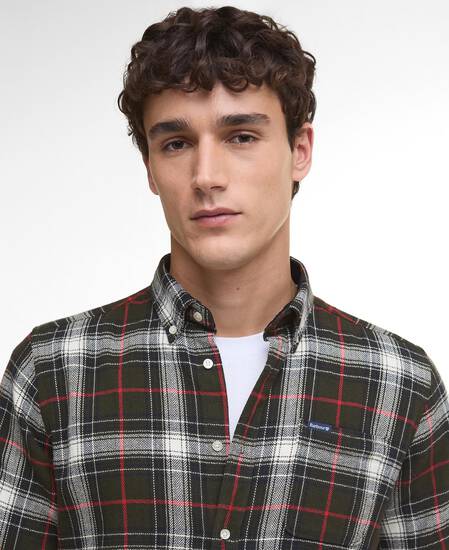 Whernside Tailored Long-Sleeved Shirt Olive