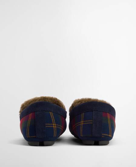 Monty Slippers Winterberry Tartan