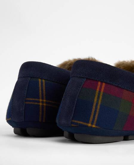 Monty Slippers Winterberry Tartan