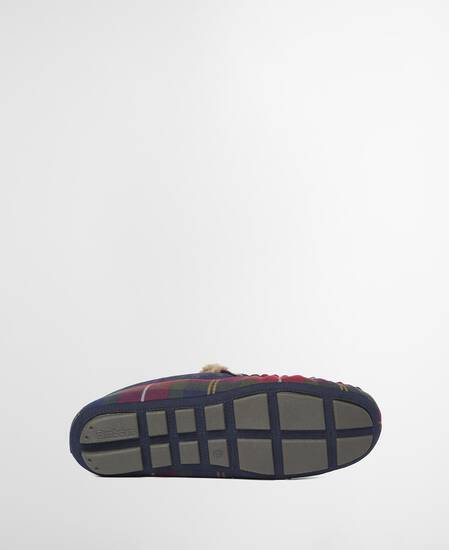 Monty Slippers Winterberry Tartan