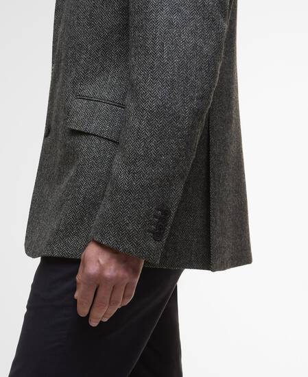 Firth Moons Herringbone Blazer Grey