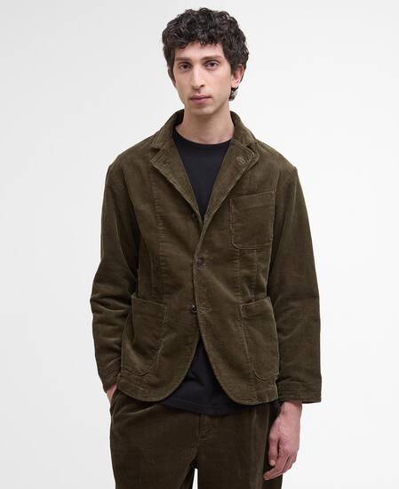 Elmbank Oversized Cord Blazer Olive