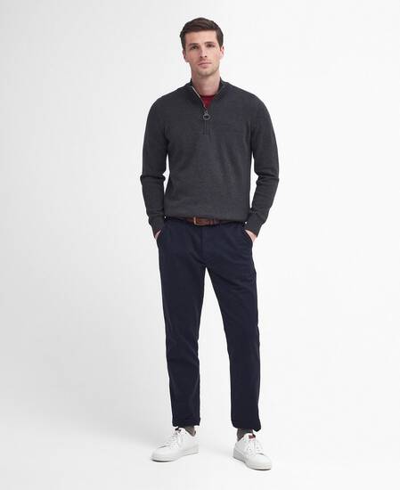 Washed Stretch Tailored Trousers 