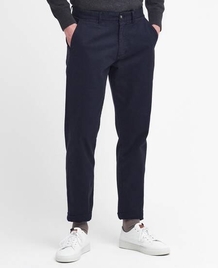 Washed Stretch Tailored Trousers 