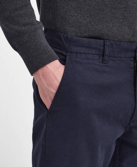 Washed Stretch Tailored Trousers 