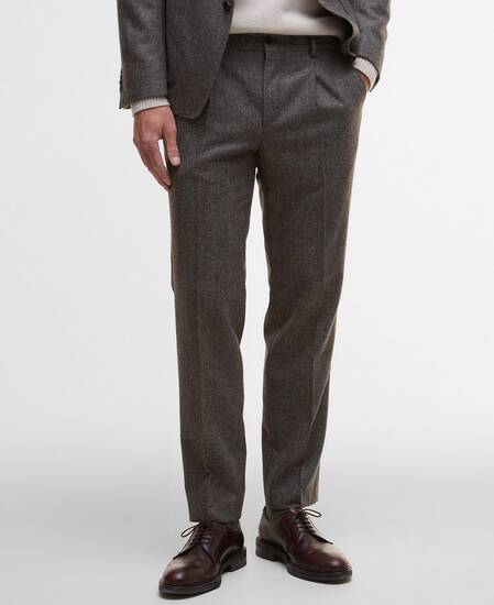 Kensington Check Trousers Brown