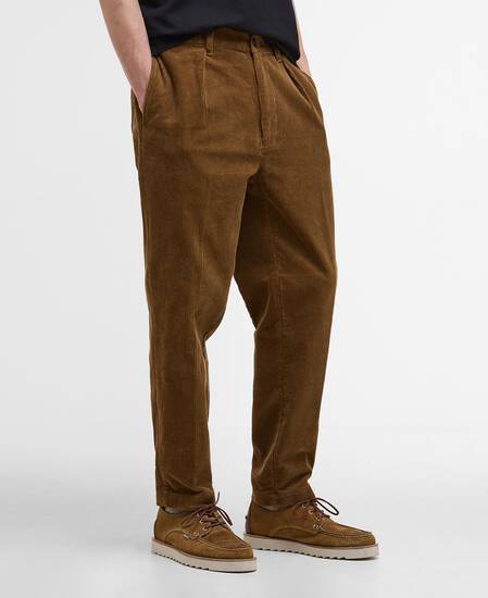 Elmbank Oversized Cord Trousers Beige