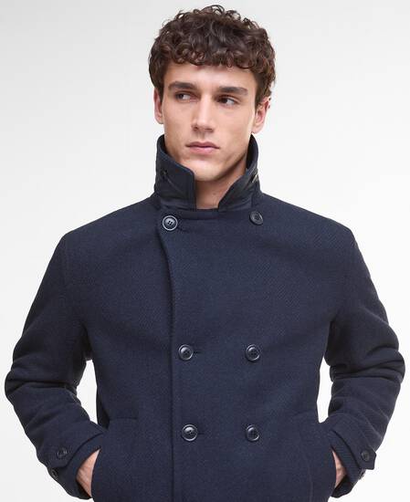 Newfield Wool Pea Coat Navy/Classic