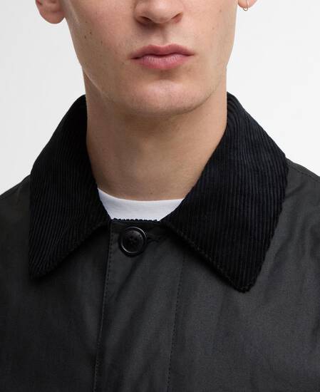 Barbour x Baracuta Tyne Waxed Car Coat Navy