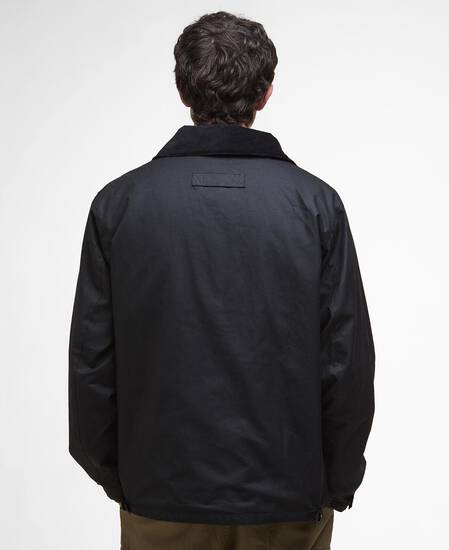 Re-Engineered Utility Bedale Waxed Jacket Black