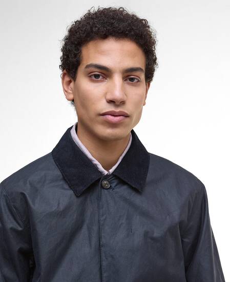 Lorden Waxed Mac Navy