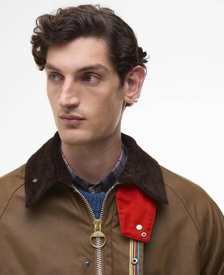 Paul Smith loves Barbour Oversized Bedale Waxed Jacket Tan